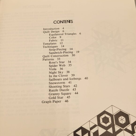 Equilateral Triangle Patchwork Quilt Pattern Book 11 Patterns Sara Nephew - Picture 2 of 7